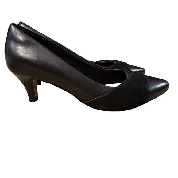 Clarks Women's Linvale Vena Black Twist Detail Pump ~ Ortholite Footbed ~size 9 - Picture 5 of 11